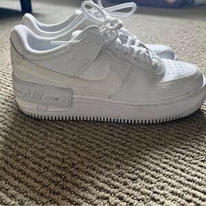 Nike Air Force 1 Shadow White Sneakers (Women’s 8.5)